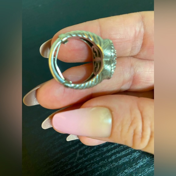 Judith Ripka Diamondique Sterling Silver Heart Shaped Ring- size 6.5 - Picture 5 of 5